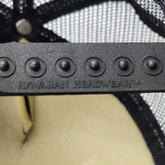 Hawaiian Headware Black Vintage Snap-Back Mesh-Back Cap - Picture 9 of 9